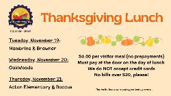 thanksgiving lunch flyer